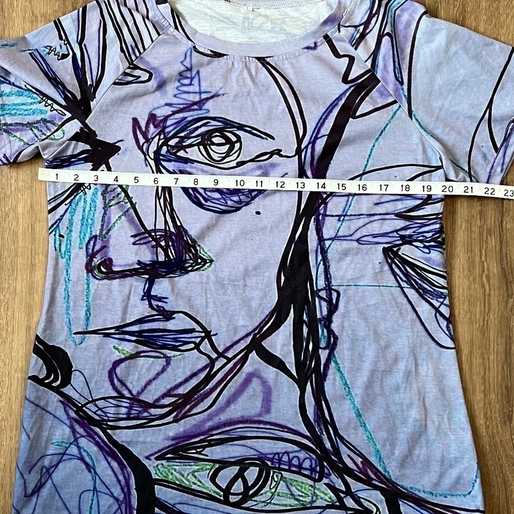3 Top Bundle Purple and B&W Size L - Picture 4 of 16